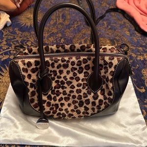 Vintage Y2K Maxx NY Handbag Animal Print Faux Fur Leopord Cheetah Purse Magnetic